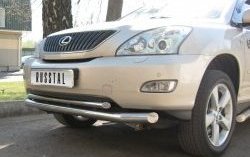 16 999 р. Защита переднего бампера (2 трубыØ63 и 42 мм, нержавейка) SLITKOFF  Lexus RX300  XU30 - RX350  XU30  с доставкой в г. Йошкар-Ола. Увеличить фотографию 3