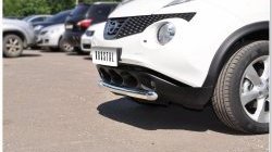 12 399 р. Одинарная защита переднего бампера SLITKOFF диаметром 63 мм  Nissan Juke  1 YF15 (2010-2014) дорестайлинг  с доставкой в г. Йошкар-Ола. Увеличить фотографию 5