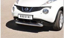 12 399 р. Одинарная защита переднего бампера SLITKOFF диаметром 63 мм  Nissan Juke  1 YF15 (2010-2014) дорестайлинг  с доставкой в г. Йошкар-Ола. Увеличить фотографию 8