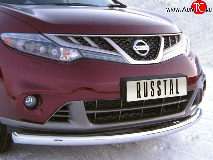 13 099 р. Одинарная защита переднего бампера Russtal (76 мм) Nissan Murano 2 Z51 рестайлинг (2010-2016)  с доставкой в г. Йошкар-Ола