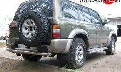 16 899 р. Защита заднего бампера (Ø76 мм, нержавейка) SLITKOFF Nissan Patrol 5 Y61 дорестайлинг (1997-2001)  с доставкой в г. Йошкар-Ола. Увеличить фотографию 2