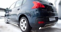 14 849 р. Защита порогов Russtal из круглой трубы диаметром 63 мм Peugeot 3008 рестайлинг (2013-2017) (Защита порогов с со скосами на торцах (вариант 1))  с доставкой в г. Йошкар-Ола. Увеличить фотографию 7