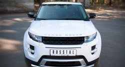 Защита переднего бампера (Dynamic, 2 трубыØ63 и 42 мм, нержавейка) SLITKOFF Land Rover Range Rover Evoque 1 L538 дорестайлинг 5 дв. (2011-2015)