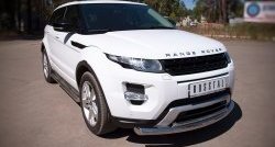 16 999 р. Защита переднего бампера (2 трубыØ76 и 42 мм, нержавейка) SLITKOFF Land Rover Range Rover Evoque 1 L538 дорестайлинг 5 дв. (2011-2015)  с доставкой в г. Йошкар-Ола. Увеличить фотографию 2