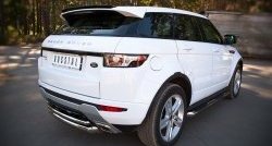 20 749 р. Защита заднего бампера (DYNAMIC, Ø76 и 42 мм, нержавейка) SLITKOFF Land Rover Range Rover Evoque 1 L538 рестайлинг 5 дв. (2015-2018)  с доставкой в г. Йошкар-Ола. Увеличить фотографию 2