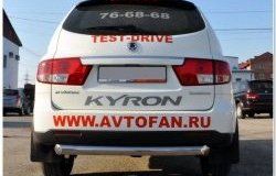 Защита заднего бампера (Ø76 мм, нержавейка) SLITKOFF SSANGYONG Kyron дорестайлинг (2005-2007)