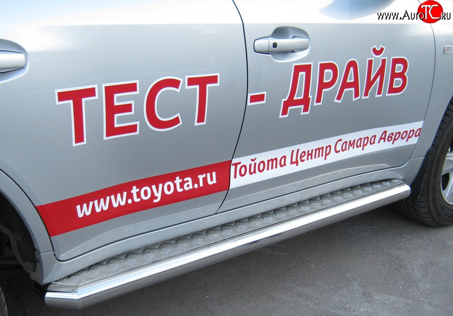 33 849 р. Широкая защита порогов SLITKOFF  Toyota Land Cruiser  200 (2007-2012) дорестайлинг  с доставкой в г. Йошкар-Ола