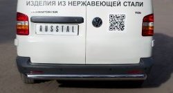 17 499 р. Защита заднего бампера (Ø63 мм, нержавейка) SLITKOFF Volkswagen Transporter T5 дорестайлинг (2003-2009)  с доставкой в г. Йошкар-Ола. Увеличить фотографию 4