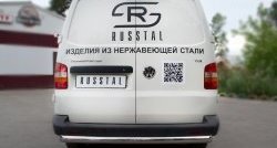 18 399 р. Защита заднего бампера (Ø76 мм, нержавейка) SLITKOFF Volkswagen Transporter T5 дорестайлинг (2003-2009)  с доставкой в г. Йошкар-Ола. Увеличить фотографию 4