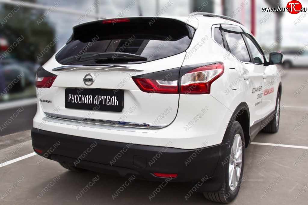 649 р. Реснички на фонари RA  Nissan Qashqai  2 (2017-2022) J11 рестайлинг (Неокрашенные)  с доставкой в г. Йошкар-Ола