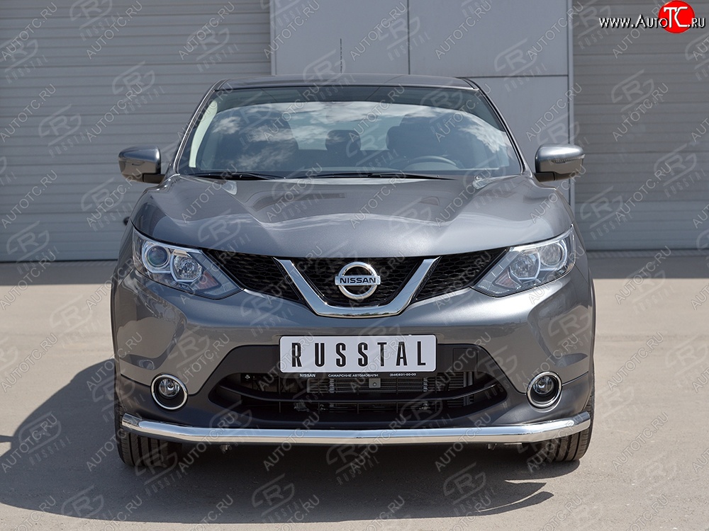 15 999 р. Защита переднего бампера (Ø42 мм, нержавейка) SLITKOFF Nissan Qashqai 2 J11 дорестайлинг (2013-2019)  с доставкой в г. Йошкар-Ола