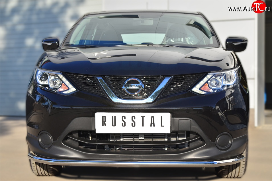 14 999 р. Одинарная защита переднего бампера диаметром 42 мм SLITKOFF Nissan Qashqai 2 J11 дорестайлинг (2013-2019)  с доставкой в г. Йошкар-Ола