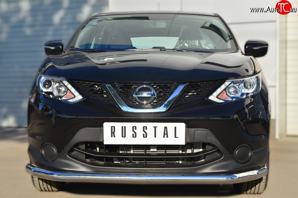 12 649 р. Одинарная защита переднего бампера диаметром 63 мм SLITKOFF  Nissan Qashqai  2 (2013-2019) J11 дорестайлинг  с доставкой в г. Йошкар-Ола