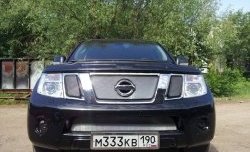 1 539 р. Нижняя сетка на бампер Russtal (хром) Nissan Pathfinder R51 рестайлинг (2009-2014)  с доставкой в г. Йошкар-Ола. Увеличить фотографию 3