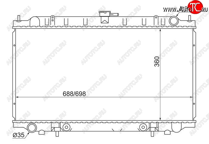 6 649 р. Радиатор двигателя (пластинчатый, МКПП/АКПП) SAT  Nissan AD  Y11 - Wingroad  2 Y11  с доставкой в г. Йошкар-Ола