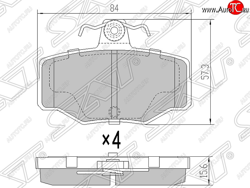 949 р. Колодки тормозные SAT (задние) Nissan Primera седан P11 дорестайлинг (1995-2000)  с доставкой в г. Йошкар-Ола