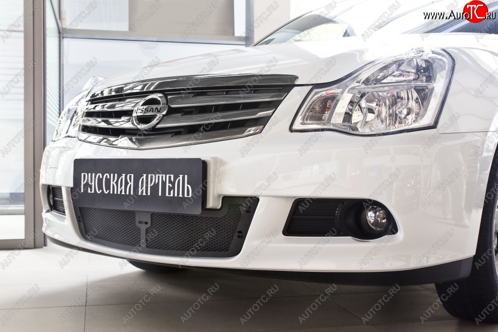 1 799 р. Защитная сетка решетки переднего бампера РА  Nissan Almera  G15 (2012-2019) седан  с доставкой в г. Йошкар-Ола