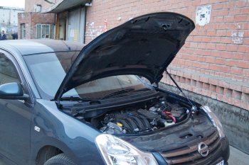 2 969 р. Упор капота MV-Tuning (одинарный) Nissan Almera G15 седан (2012-2019)  с доставкой в г. Йошкар-Ола. Увеличить фотографию 3