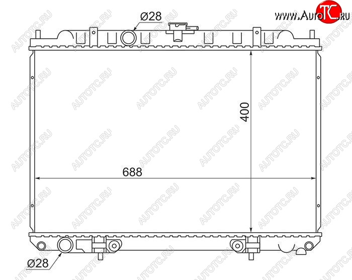 6 749 р. Радиатор двигателя (пластинчатый, МКПП/АКПП) SAT  Nissan Avenir - Tino  с доставкой в г. Йошкар-Ола