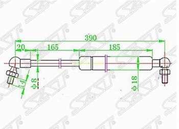 Газовый упор капота SAT Nissan Cefiro A32 (1994-1998)