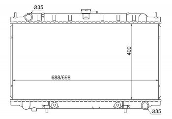 4 849 р. Радиатор двигателя (трубчатый, 2.0/2.5/3.0, МКПП/АКПП) SAT  Nissan Cefiro  A32 - Maxima  A32  с доставкой в г. Йошкар-Ола. Увеличить фотографию 1