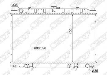 Радиатор двигателя (пластинчатый, 2.0/3.0, МКПП/АКПП) SAT Nissan Maxima A33 дорестайлинг (2000-2003)