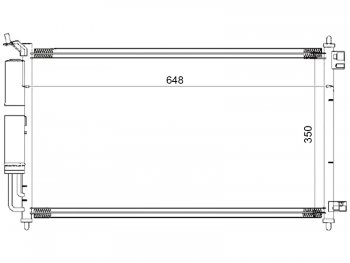 Радиатор кондиционера SAT Nissan Micra K12 5 дв. 2-ой рестайлинг (2007-2010)