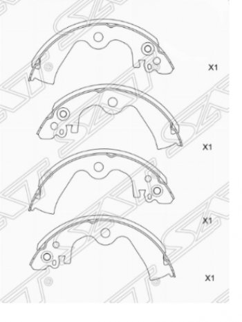 Комплект задних тормозных колодок SAT Nissan Cube 3 (2008-2025)