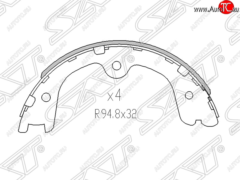 1 439 р. Колодки тормозные SAT (задние)  Nissan Frontier  2 - Pathfinder  R51  с доставкой в г. Йошкар-Ола