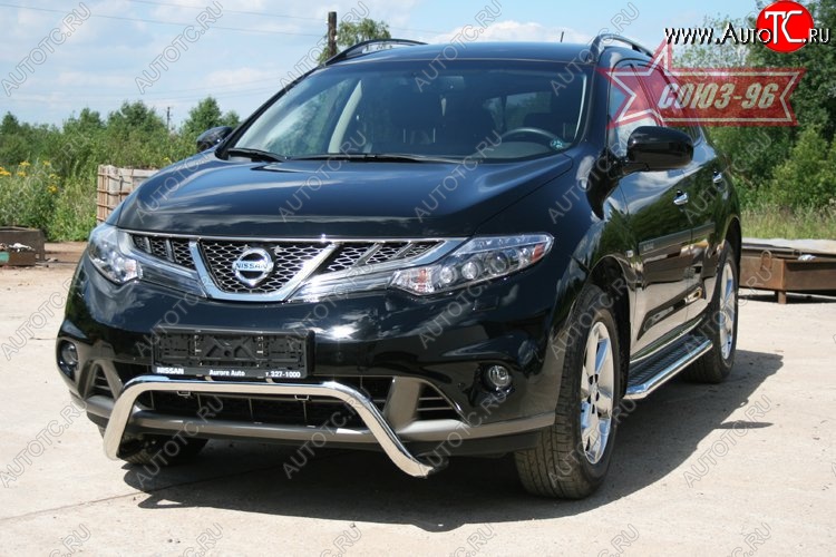 13 679 р. Защита переднего бампера Souz-96 (d60) Nissan Murano 2 Z51 рестайлинг (2010-2016)  с доставкой в г. Йошкар-Ола