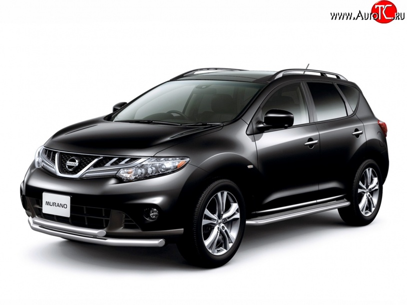 10 899 р. Широкая защита порогов Petroil Tuning Nissan Murano 2 Z51 дорестайлинг (2008-2011)  с доставкой в г. Йошкар-Ола