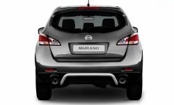 Защита заднего бампера из трубы диаметром 51 мм Petroil Tuning Nissan Murano 2 Z51 дорестайлинг (2008-2011)