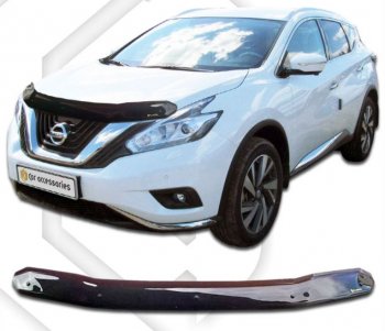 Дефлектор капота CA-Plastiс Nissan (Нисан) Murano (Мурано)  3 Z52 (2015-2024) 3 Z52 дорестайлинг, рестайлинг