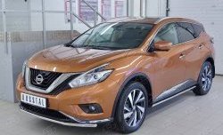 16 899 р. Защита переднего бампера (Ø42 мм, нержавейка) SLITKOFF Nissan Murano 3 Z52 дорестайлинг (2015-2022)  с доставкой в г. Йошкар-Ола. Увеличить фотографию 2