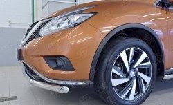 18 699 р. Защита переднего бампера (Ø63 мм, нержавейка) SLITKOFF Nissan Murano 3 Z52 дорестайлинг (2015-2022)  с доставкой в г. Йошкар-Ола. Увеличить фотографию 3