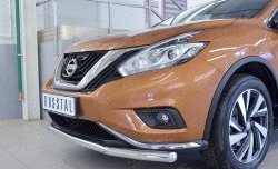 18 699 р. Защита переднего бампера (Ø63 мм, нержавейка) SLITKOFF Nissan Murano 3 Z52 дорестайлинг (2015-2022)  с доставкой в г. Йошкар-Ола. Увеличить фотографию 4