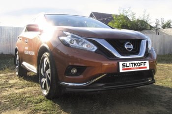 защита переднего бампера Slitkoff Nissan Murano 3 Z52 дорестайлинг (2015-2022)