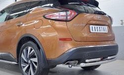 16 699 р. Защита заднего бампера (2 трубы Ø63 и 42 мм, нержавейка) SLITKOFF Nissan Murano 3 Z52 дорестайлинг (2015-2022)  с доставкой в г. Йошкар-Ола. Увеличить фотографию 4