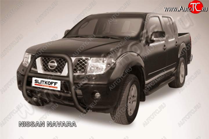 27 449 р. Кенгурятник d76 высокий Nissan Navara 2 D40 дорестайлинг (2004-2010) (Цвет: серебристый)  с доставкой в г. Йошкар-Ола