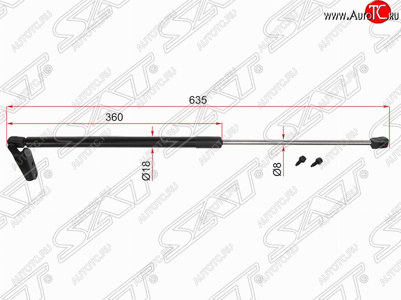 979 р. Правый упор крышки багажника (газовый) SAT Nissan Note 2 E12 дорестайлинг (2012-2016)  с доставкой в г. Йошкар-Ола