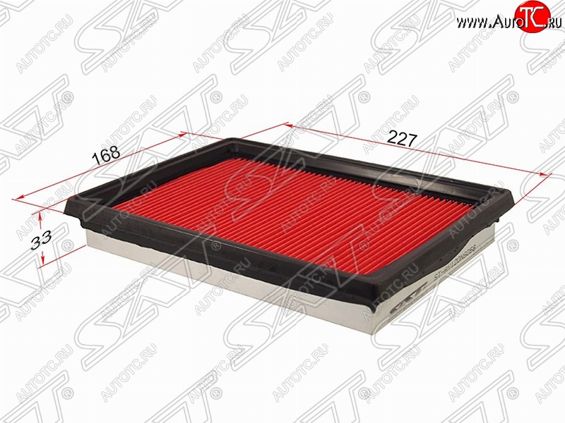 257 р. Фильтр воздушный двигателя SAT (227х168х33 mm)  Nissan Note  2 (2012-2020) E12 дорестайлинг, E12 рестайлинг  с доставкой в г. Йошкар-Ола