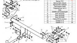 32 999 р. Фаркоп Лидер Плюс Nissan NP300 (2008-2013) (Без электропакета)  с доставкой в г. Йошкар-Ола. Увеличить фотографию 2