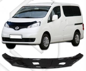 1 999 р. Дефлектор капота CA-Plastiс Nissan NV200 Euro (2009-2025) (Classic черный, Без надписи)  с доставкой в г. Йошкар-Ола. Увеличить фотографию 1