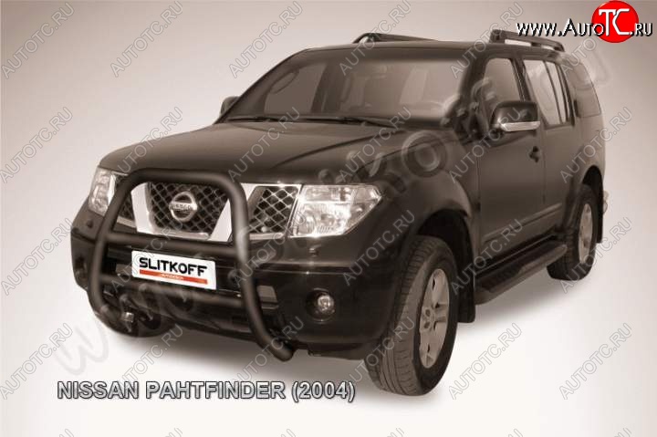 27 449 р. Кенгурятник d76 высокий Nissan Pathfinder R51 дорестайлинг (2004-2007) (Цвет: серебристый)  с доставкой в г. Йошкар-Ола