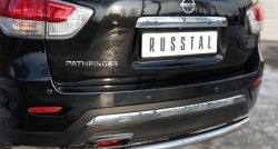 13 999 р. Защита заднего бампера (Ø63 мм, нержавейка) SLITKOFF Nissan Pathfinder R52 дорестайлинг (2012-2017)  с доставкой в г. Йошкар-Ола. Увеличить фотографию 2