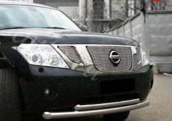 Декоративная вставка решетки радиатора (рестайлинг) Berkut Nissan Patrol 5 Y61 2-ой рестайлинг (2004-2010)