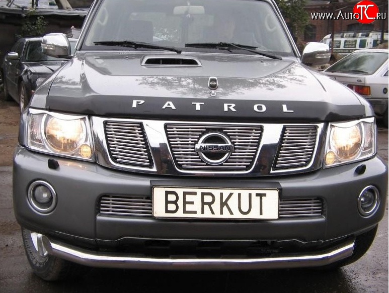 6 299 р. Декоративная вставка решетки радиатора Berkut Nissan Patrol 5 Y61 2-ой рестайлинг (2004-2010)  с доставкой в г. Йошкар-Ола