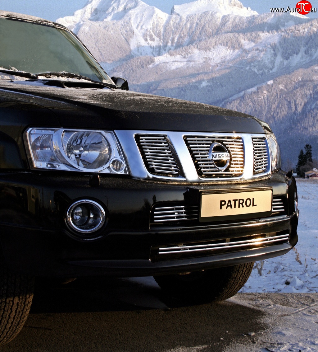 6 399 р. Декоративная вставка воздухозаборника (рестайлинг) Berkut Nissan Patrol 5 Y61 2-ой рестайлинг (2004-2010)  с доставкой в г. Йошкар-Ола