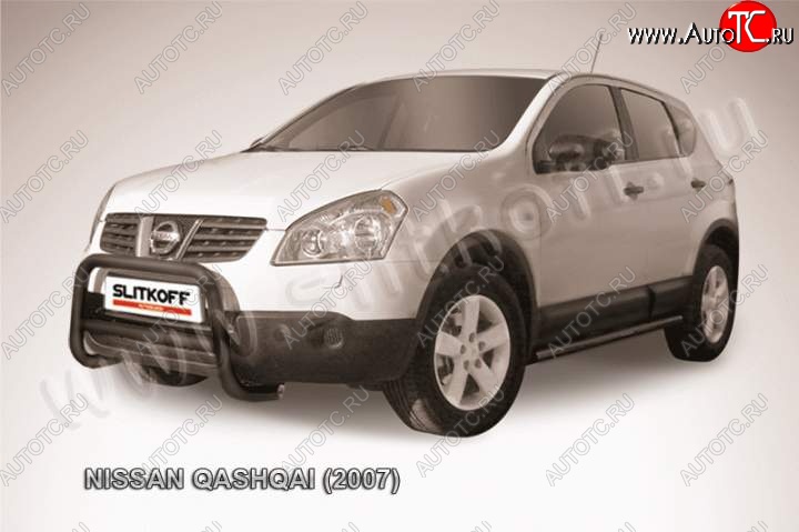 16 899 р. Кенгурятник d57 низкий Nissan Qashqai 1 дорестайлинг (2007-2010) (Цвет: серебристый)  с доставкой в г. Йошкар-Ола