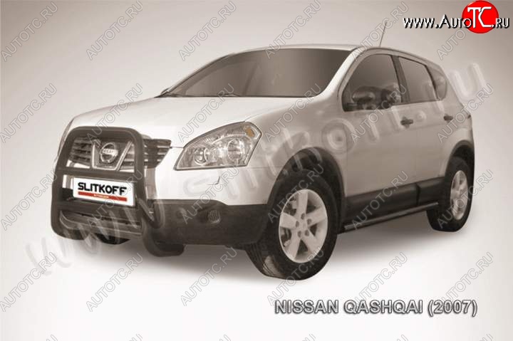 20 449 р. Кенгурятник d57 высокий Nissan Qashqai 1 дорестайлинг (2007-2010) (Цвет: серебристый)  с доставкой в г. Йошкар-Ола